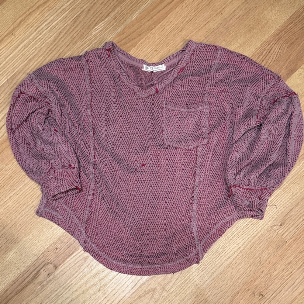 We The Free Pink V-Neck Sweater